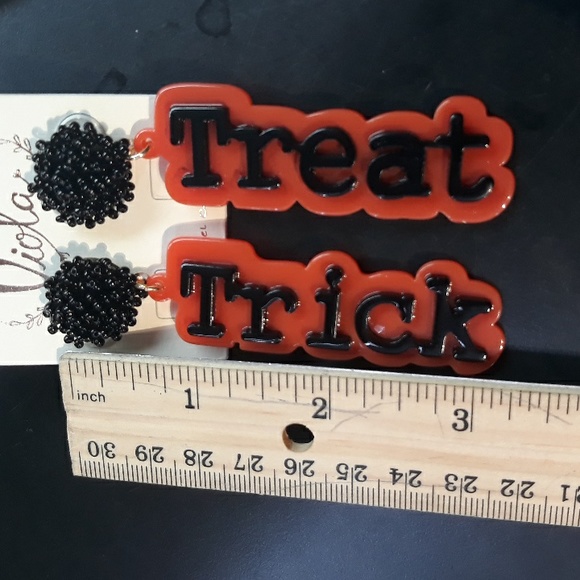 SEED BEAD BALL "TRICK TREAT" POST EARRINGS - Picture 3 of 3